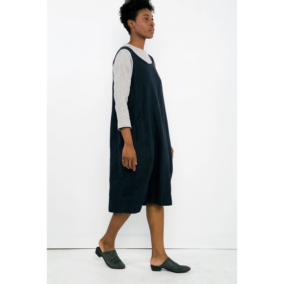 Elizabeth Suzann Dresses & Skirts - Elizabeth Suzann Clyde Dress -Navy Midweight Linen